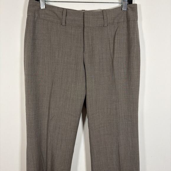 Banana Republic Jackson Fit Trouser Slacks Pant 16 Brown Wool Wide Leg Stretch - Picture 9 of 9